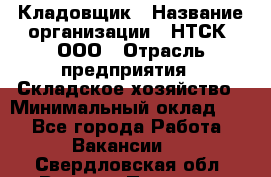 Кладовщик › Название организации ­ НТСК, ООО › Отрасль предприятия ­ Складское хозяйство › Минимальный оклад ­ 1 - Все города Работа » Вакансии   . Свердловская обл.,Верхняя Пышма г.